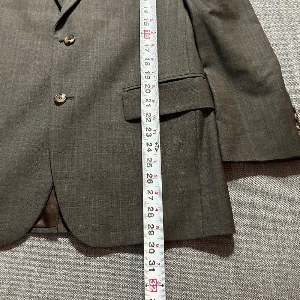 Jos A Bank Mens 40SH Brown Glen Check 100% Wool 2 Button Blazer Sport Coat 40S - Picture 5 of 7